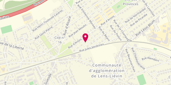 Plan de Copin Fermetures, 3 Rue de Kouffra, 62800 Liévin