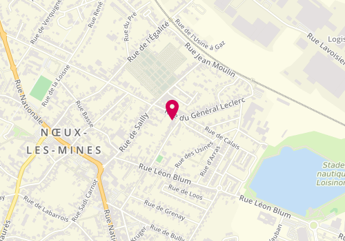 Plan de Hublé Pentier, 20 Rue du Général Leclerc, 62290 Nœux-les-Mines