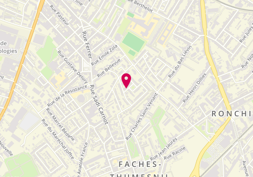 Plan de Fp Menuiserie, 16 Rue Antoine Watteau, 59155 Faches-Thumesnil