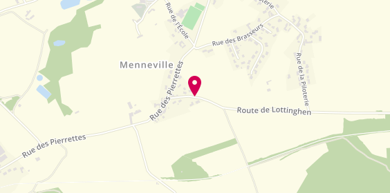 Plan de Honvault Fermetures, 6 Route Lottinghen, 62240 Menneville