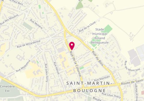 Plan de MD Menuiserie, 68 Rue de la Colonne, 62280 Saint-Martin-Boulogne